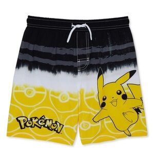 Pokemon Kids Swim Shorts - Yellow and Black